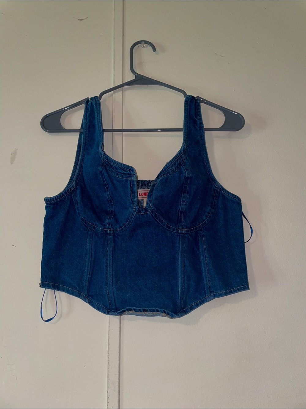 Lonestar Indigo Denim Bustier Tank Top